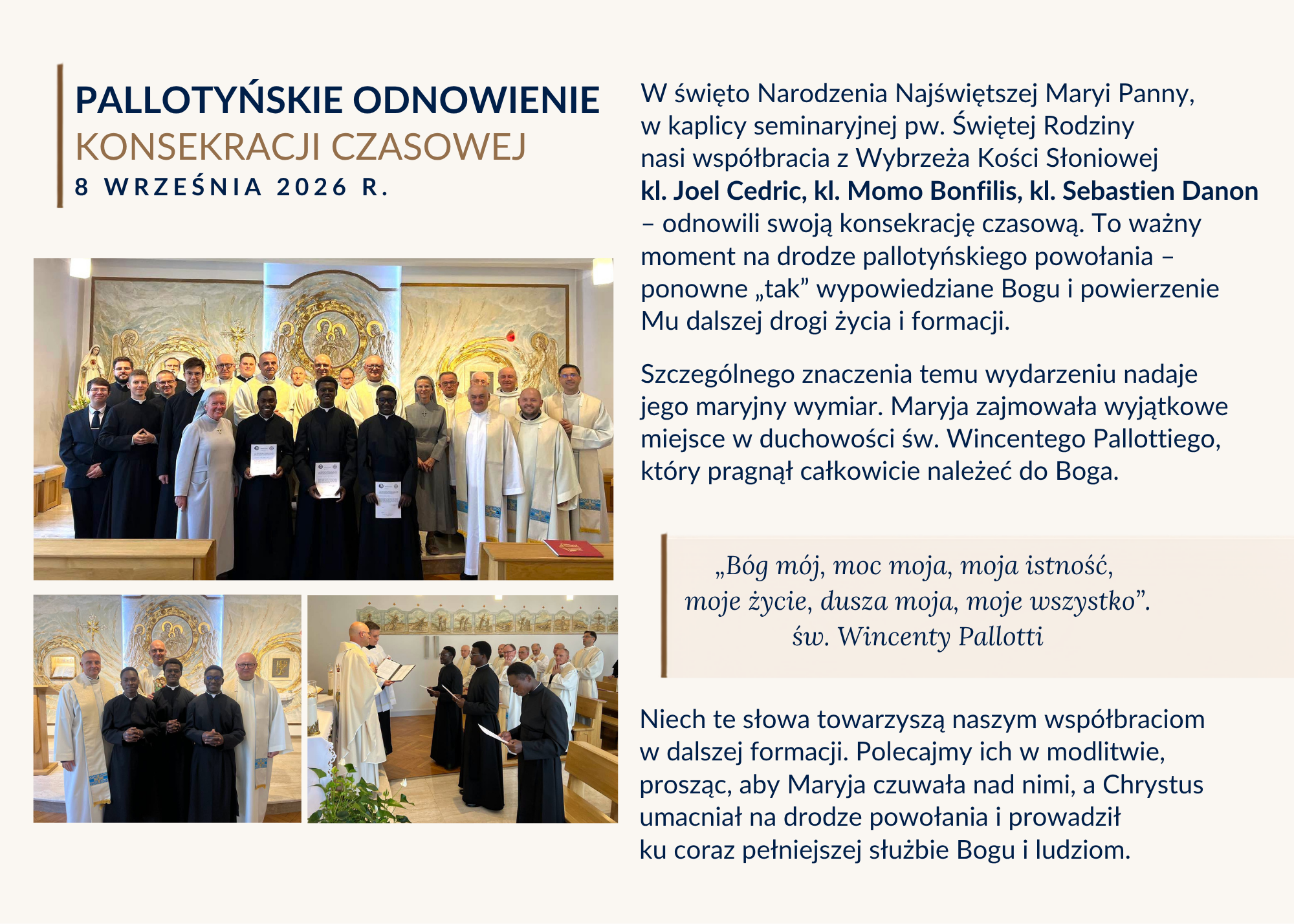 Pallotyńskie odnowienie konsekracji czasowej